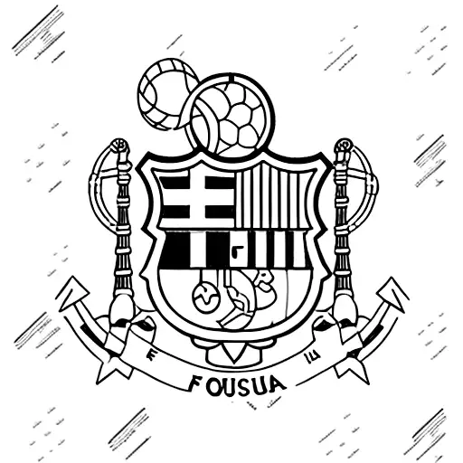 F C Barcelona Logo With Astronaut