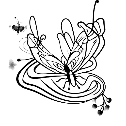 Skinny Butterfly With Cherries Aesthetic