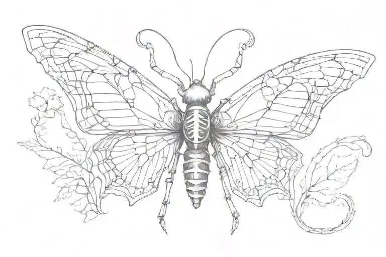Butterfly Skeleton Made Of Scorpions