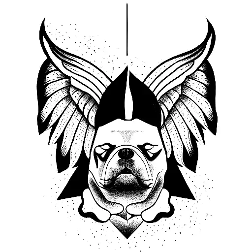 Perro Coquer Negro Con Alas De Angel