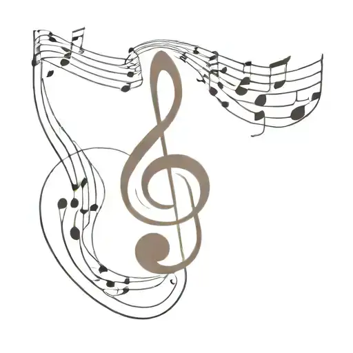 A Small And Thin Tattoo Showing That I Can't Live Without Music