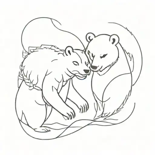 Schrimp And Bear Combined Together