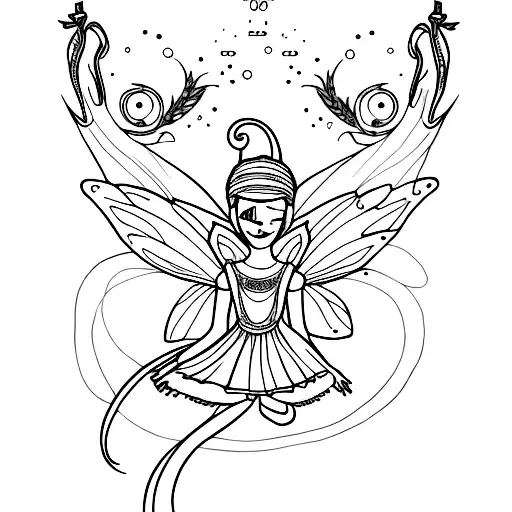 Armlit With Fine Line Fairy