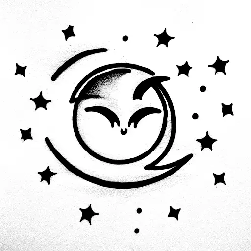 Luna Cat And The Moon Spooky Ghostly