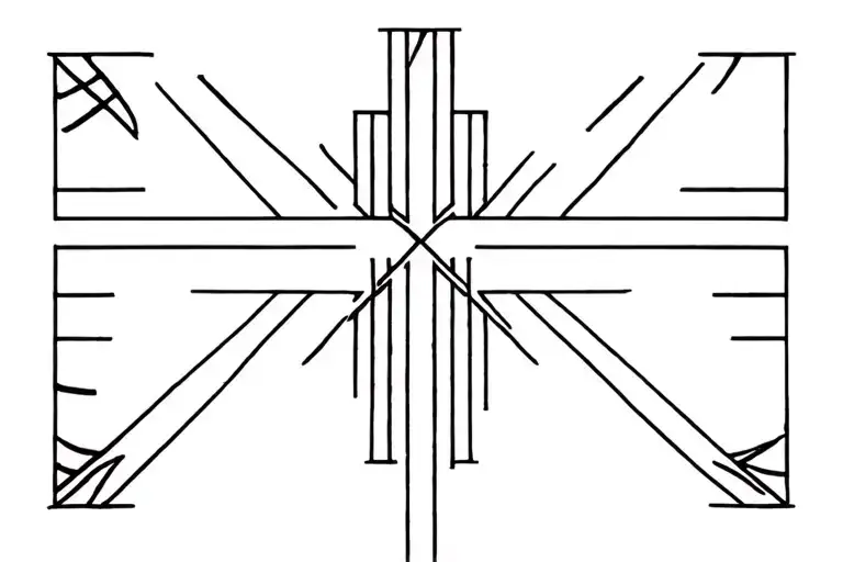Roman Numerals Inside Of Cross