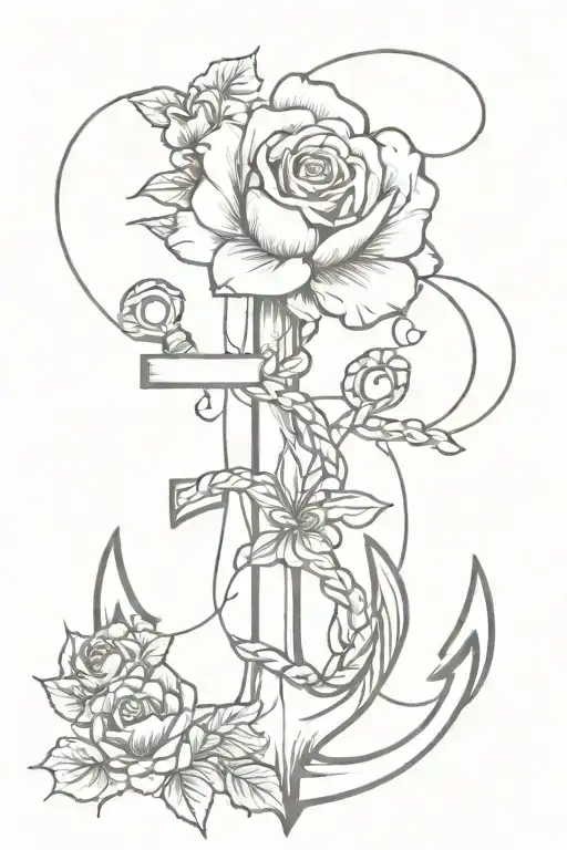 September Birth Flower And Anchor