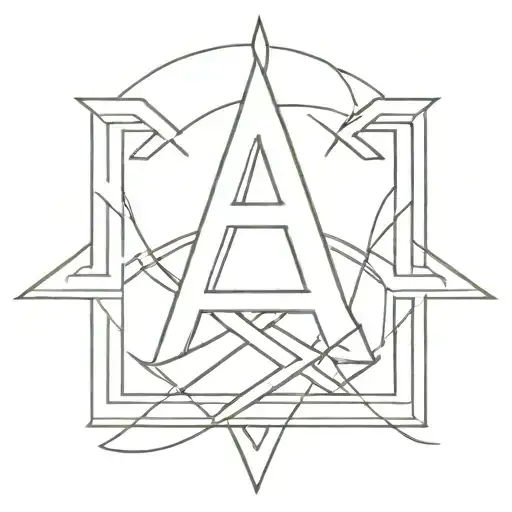 A Symbol For A Person Who Loves Iran And Mongolia And A Symbol Of German Nazism With The Letter A