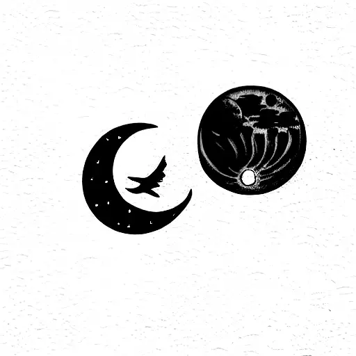 The Word Believe In Moon Shape