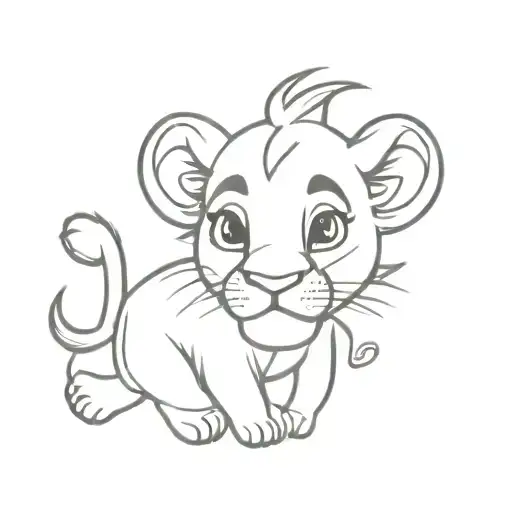 Cute Baby Simba Lion King