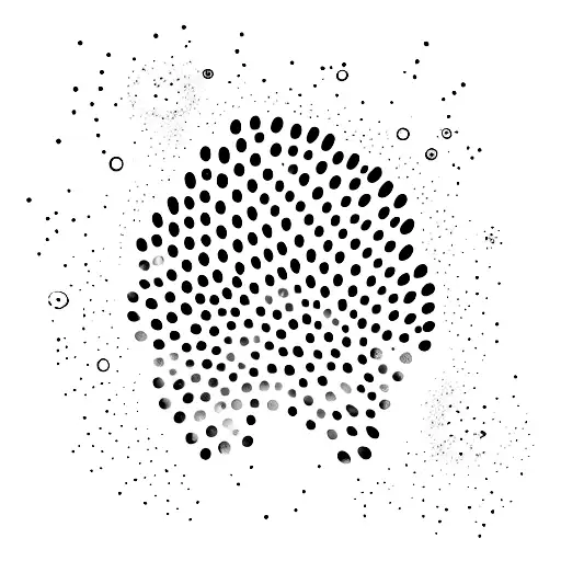 Dog Paw Prints Forming A Galaxy Pattern