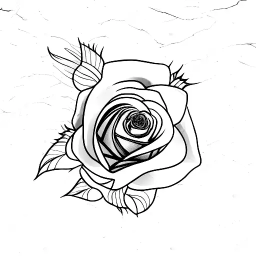 Sidewalk With Crack Rose Growing Out Of Crack