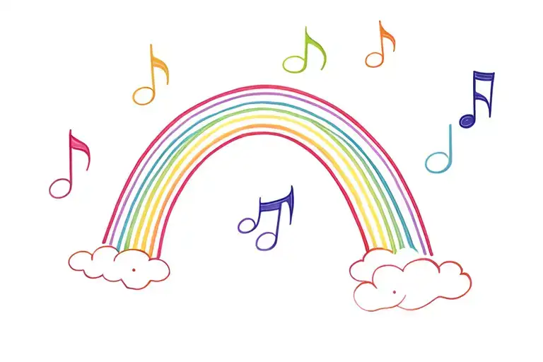 Over The Rainbow Music Notes For Son Adrian