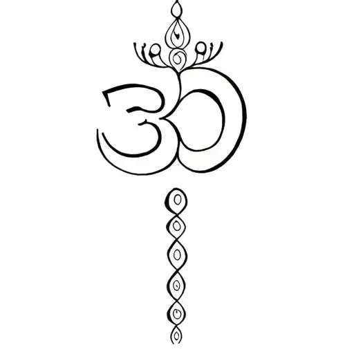 Henna With Om Symbol