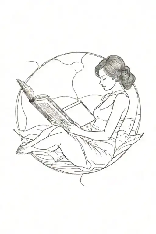 Beautiful Women Reading Book