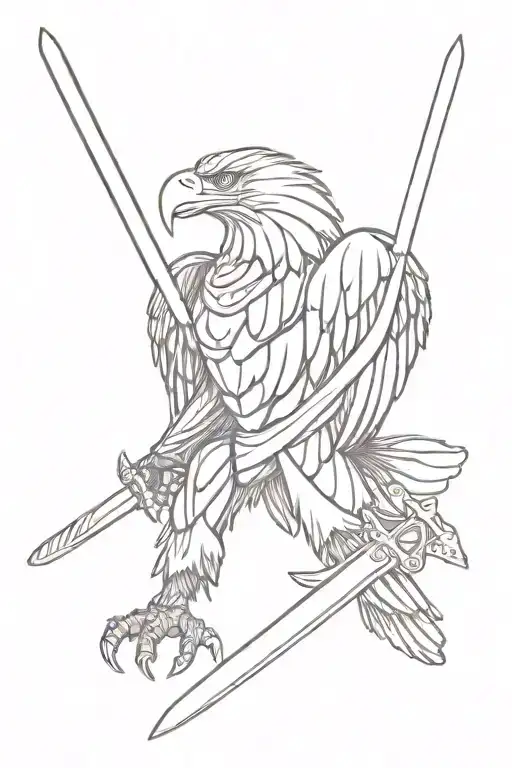 Eagle Taking Sword From Knight
