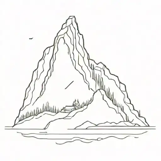 The Anorexia Tatoo Hidden In A Mountain Fine Line