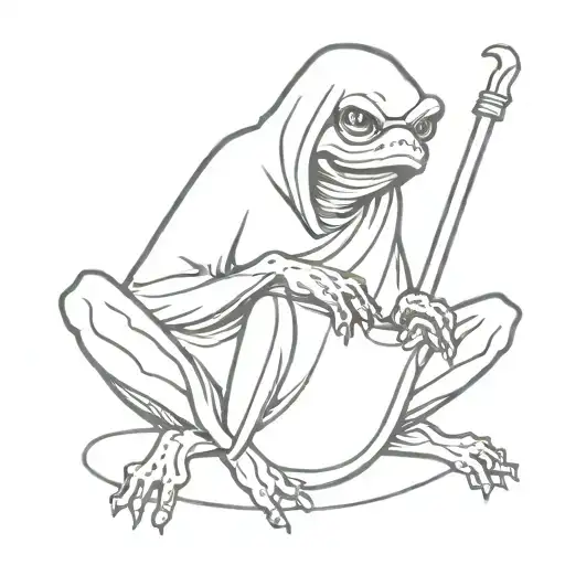 Grim Reaper Frog Sitting