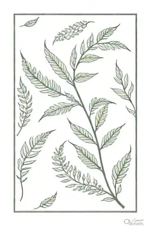 Ubuntu Delicate Integrated With Fern Leaf