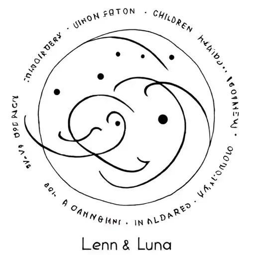 Design A Tattoo For A Man In Honor Of His Children Lenn And Luna