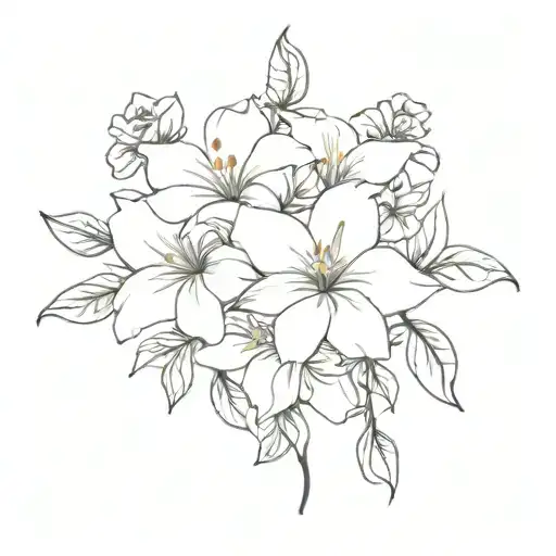 Larkspur Morning Glory Lily Bouquet