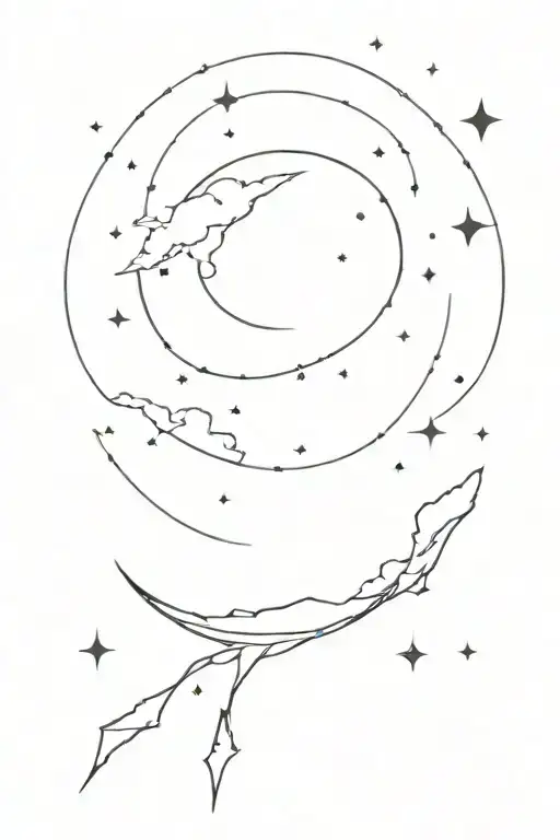 Sunset With Orion's Belt Above It