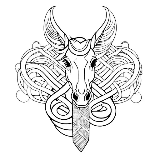 Infinity Symbol Horse Head