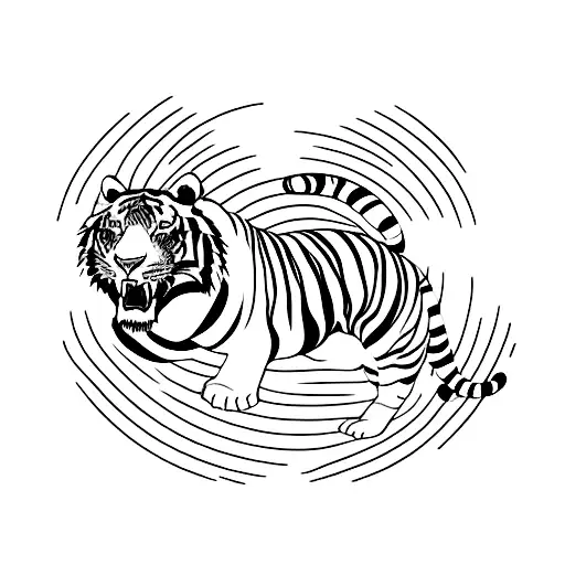 Japanese Tiger Running