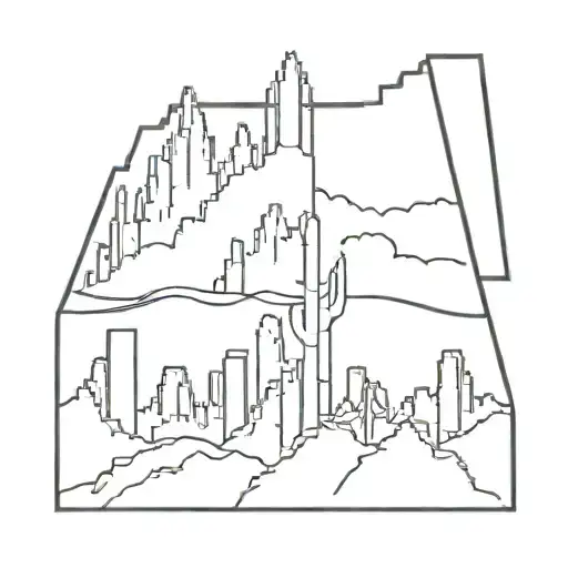 Arizona Skyline Silhouette