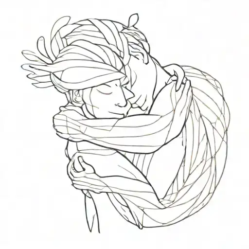 Hug Abstract Representation Cute