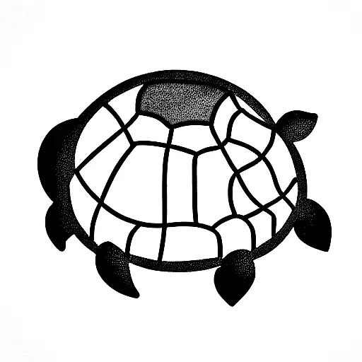 Cute Black Line Turtle With The Name Tim Worked In