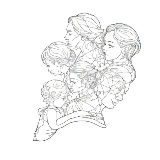 A Mother And Her Children