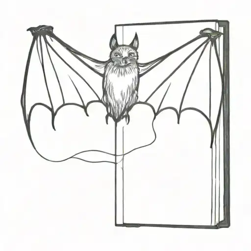 Bat Wings Coming Out Of A Book