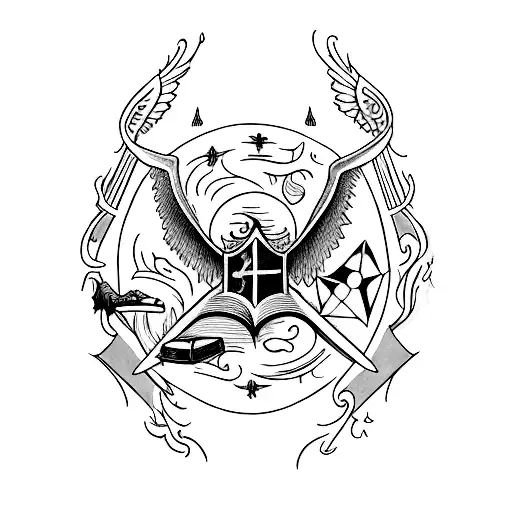 Book With Objects From Harry Potter Flying Out