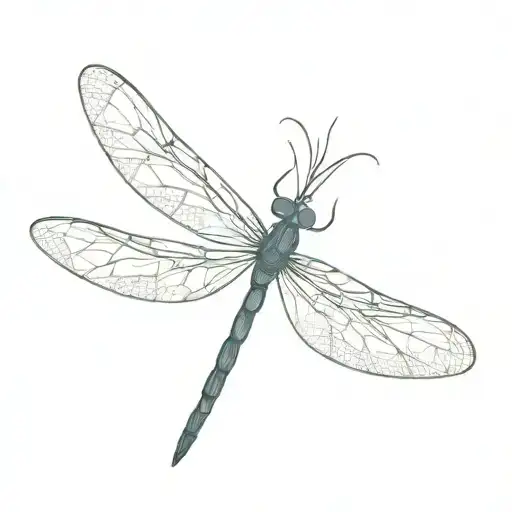 Dragonfly With Shadow