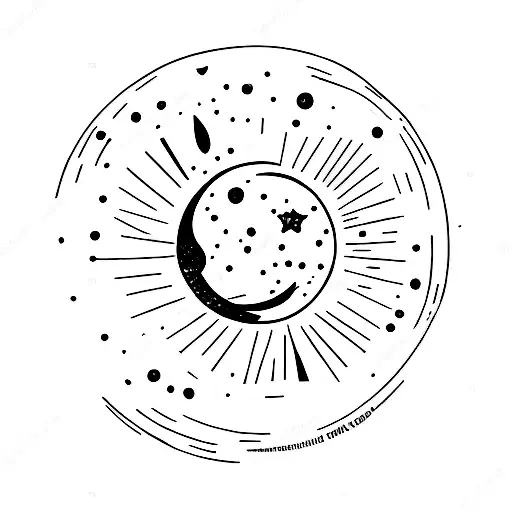 Two Hands Leaving With A Moon Behind