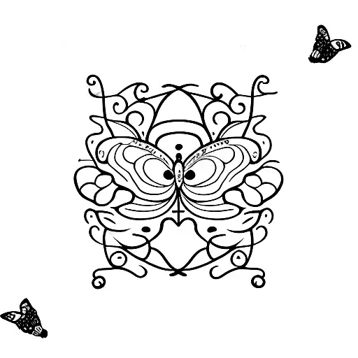 Semicolon With Butterflies