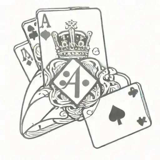 La Vida Es Un Apuesta With Dice Ace Of Cards And Crown