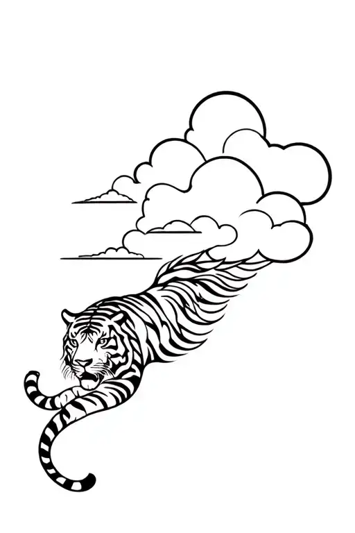 Tiger And Cloud Storm Cloud