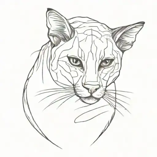 Deer And Scottish Fold Cat Sitting