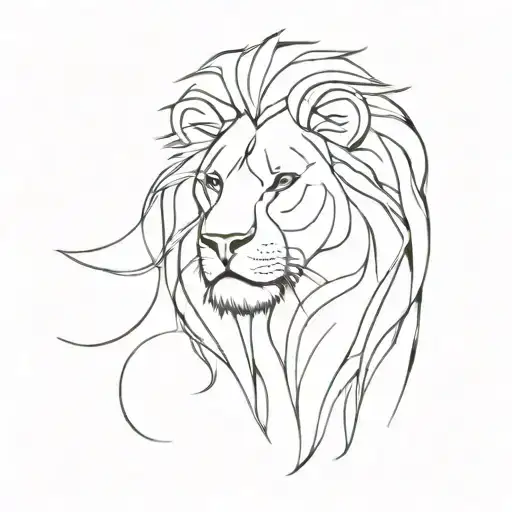 Lion Abstract Tattoo Design
