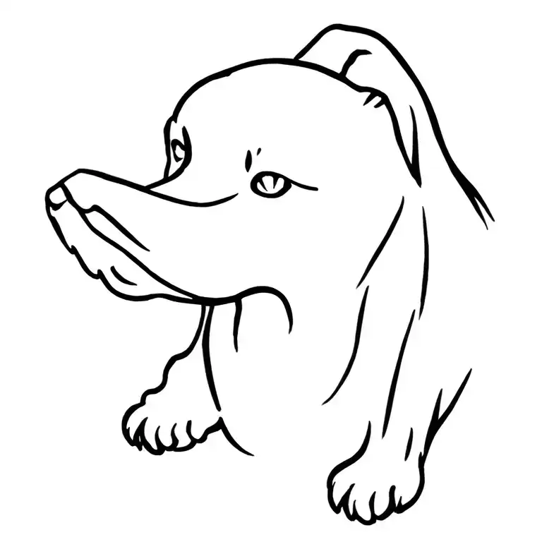 Dog Print With The Norther Lights Shining