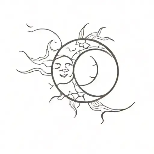 Sun And Moon Colliding Like Two Worlds