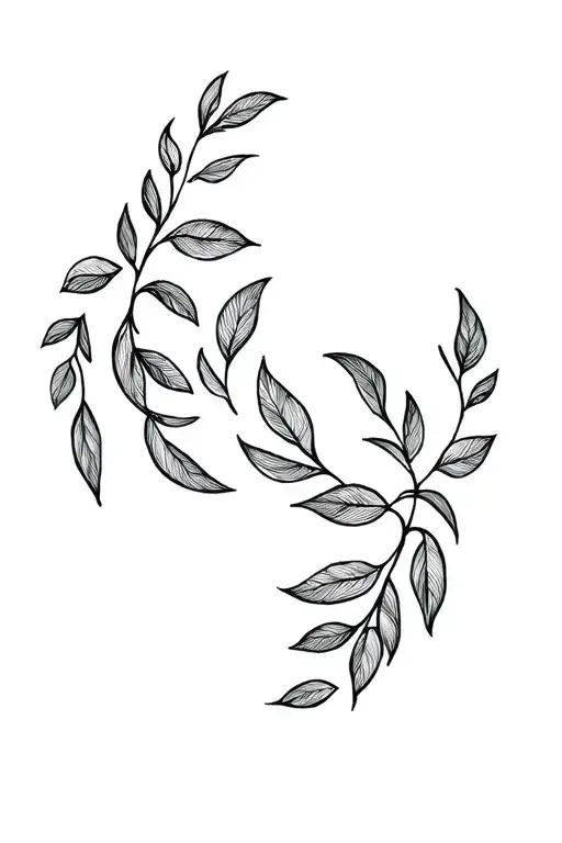 Leaves Spiralling Around Arm