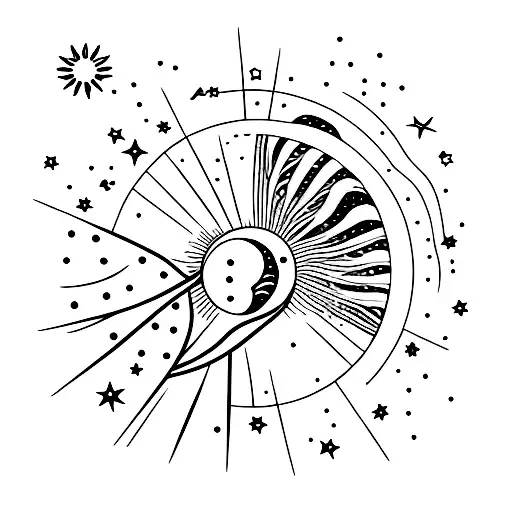 Sunset With Little Stars