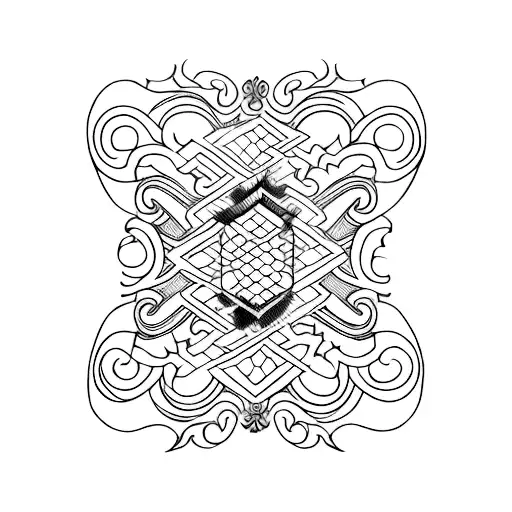 Dainty Red Ink Upper Spine Tattoo With Unique Aspects