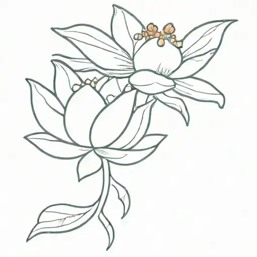 Small Lotus Flower Axolotl