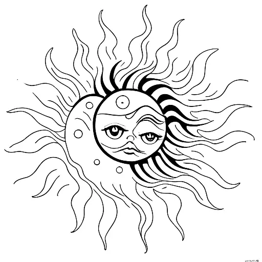 Wave And Sun Colorful