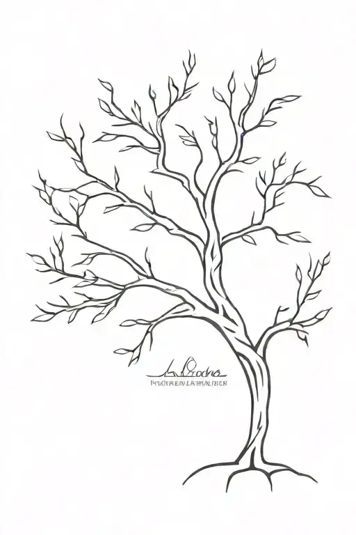 Tree With Writing Inside