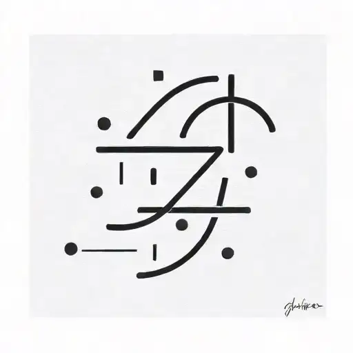 The Name Adeline In Morse Code In Abstract Design