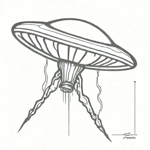 Alien Spaceship Beaming Up 51